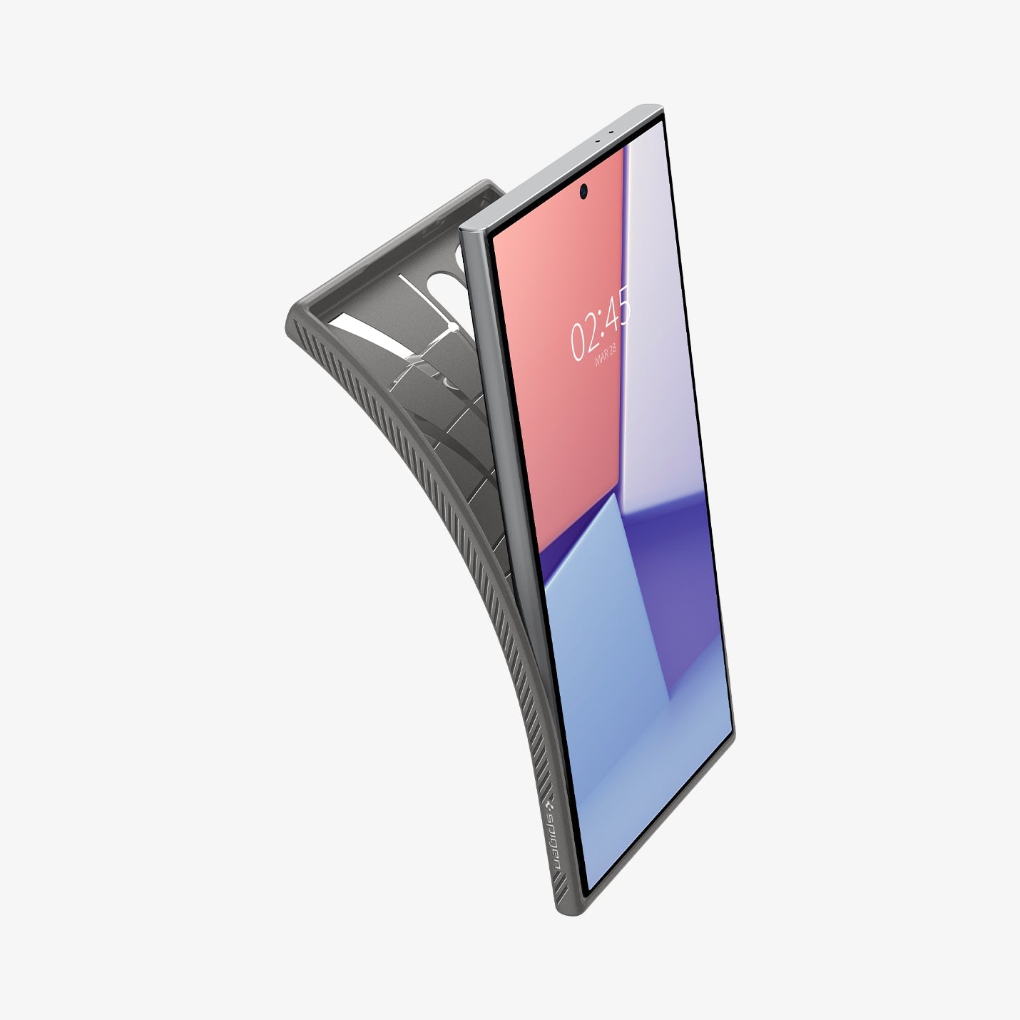 Spigen Liquid Air ქეისი Galaxy S24 Ultra-სთვის, თხელი და მსუბუქი დიზაინით, გამძლე დაცვითა და ხელში კომფორტული დაჭერით