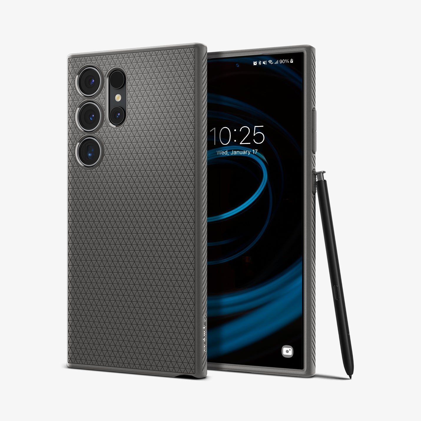 Spigen Liquid Air ქეისი Galaxy S24 Ultra-სთვის, თხელი და მსუბუქი დიზაინით, გამძლე დაცვითა და ხელში კომფორტული დაჭერით