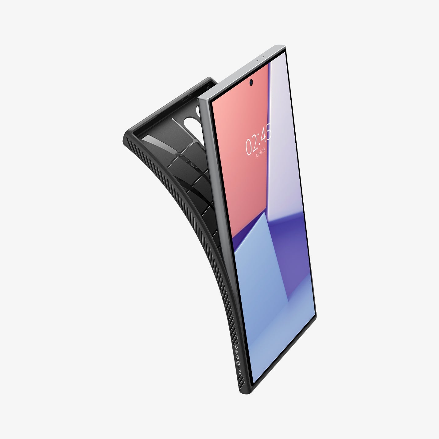 Spigen Liquid Air ქეისი Galaxy S24 Ultra-სთვის, თხელი და მსუბუქი დიზაინით, გამძლე დაცვითა და ხელში კომფორტული დაჭერით