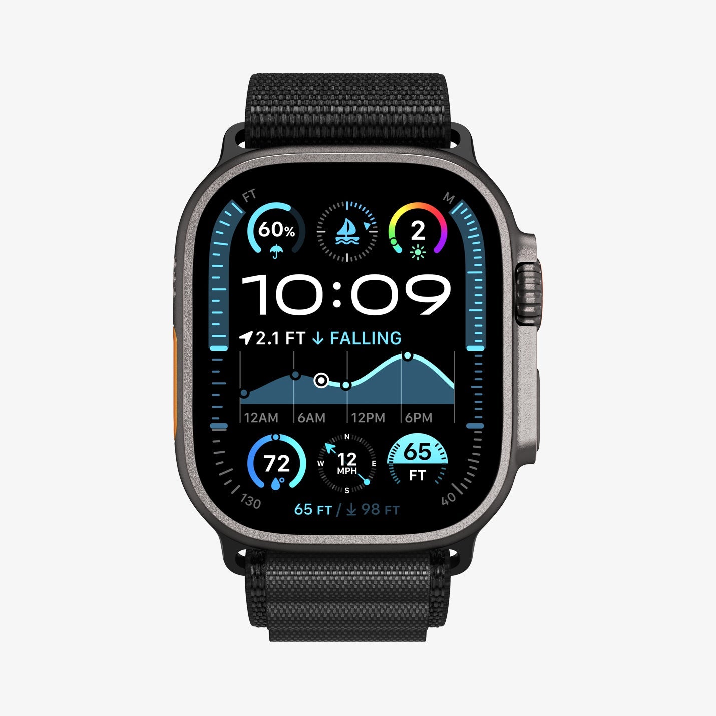 სამაჯური Spigen WBF1 Band – Apple Watch Strap მაღალი ხარისხის ქსოვილის მასალით და კომფორტული დიზაინით. განკუთვნილია Apple Watch Ultra და Apple Watch Series 4,5,6,7,8,9,10,11 სერიებისათვის