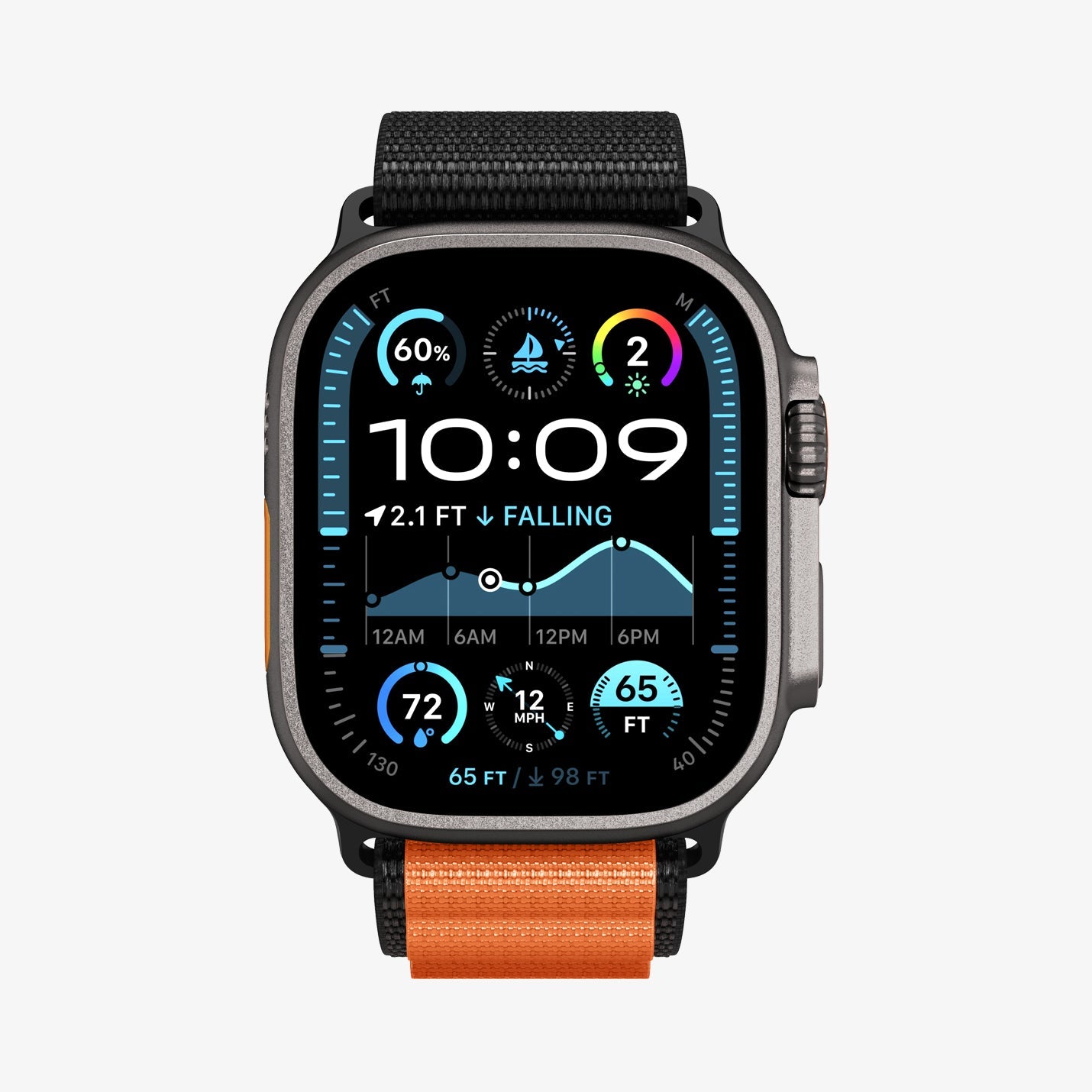 სამაჯური Spigen WBF1 Band – Apple Watch Strap მაღალი ხარისხის ქსოვილის მასალით და კომფორტული დიზაინით. განკუთვნილია Apple Watch Ultra და Apple Watch Series 4,5,6,7,8,9,10,11 სერიებისათვის
