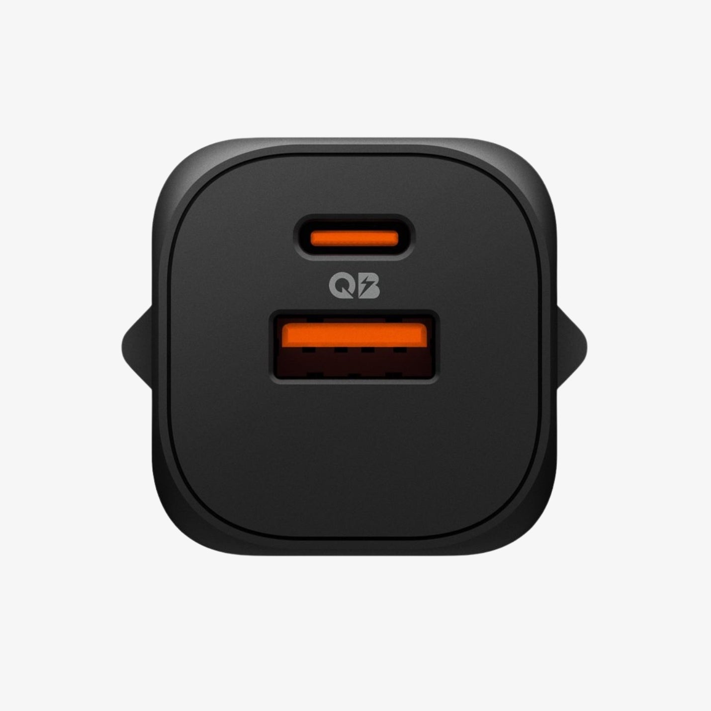 Spigen Essential 2-Port 35W ორიგინალი სწრაფი დამტენი ადაპტერი Type-C და USB-A პორტებით, პრემიუმ ხარისხის დიზაინით.