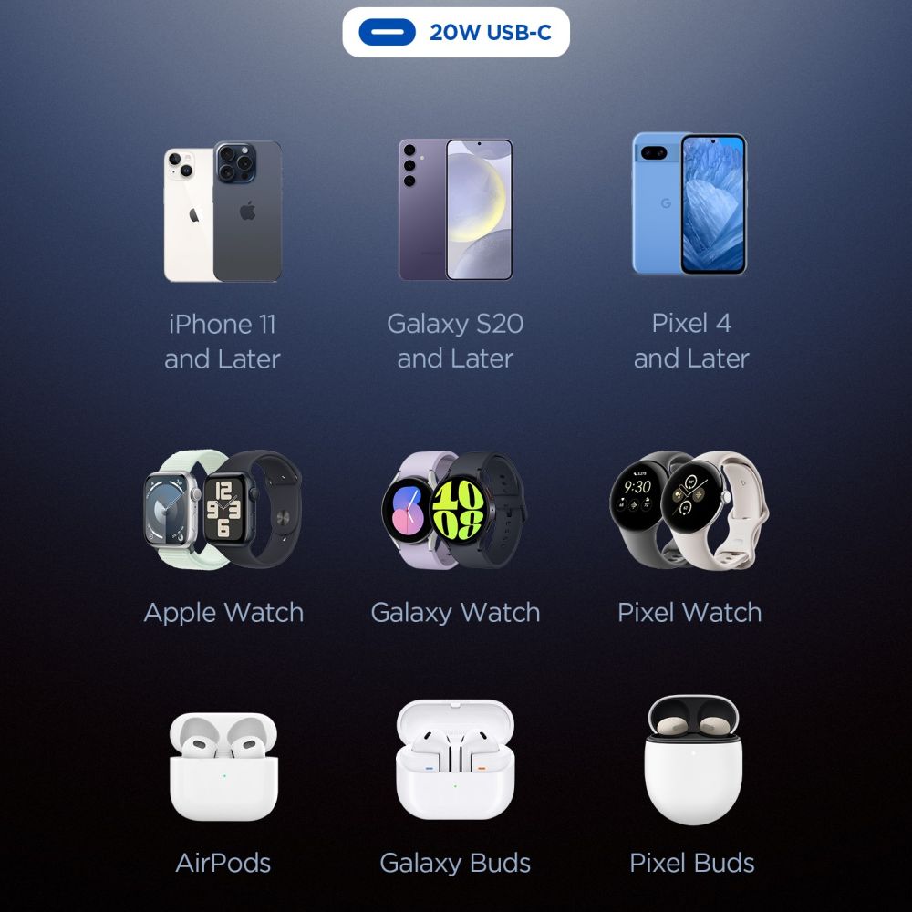ადაპტერი Spigen Essential 20W Charger