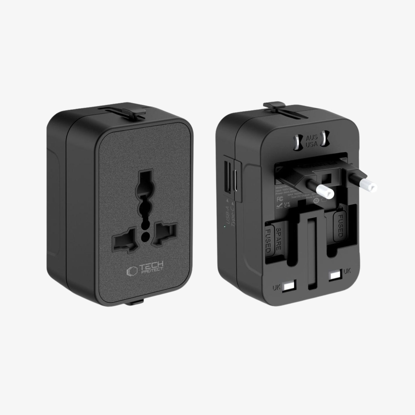 სამოგზაურო ადაპტერი Tech-Protect TA300 მრავალსტანდარტიანი დიზაინით