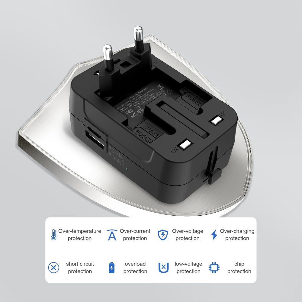 Tech-Protect TA300 მრავალფუნქციური სამოგზაურო ადაპტერი