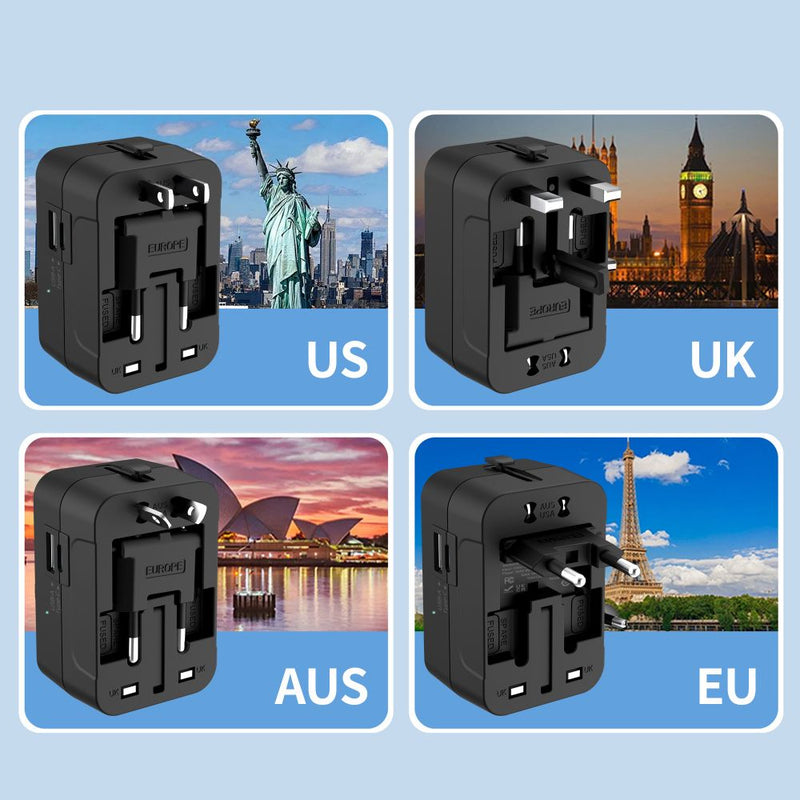 Tech-Protect TA300 უნივერსალური travel adapter EU UK US AU მხარდაჭერით