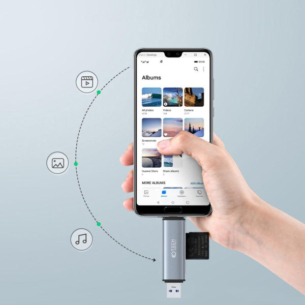 ადაპტერი Tech-Protect Ultraboost Card Reader SD & Micro SD Type-C & USB secondary image