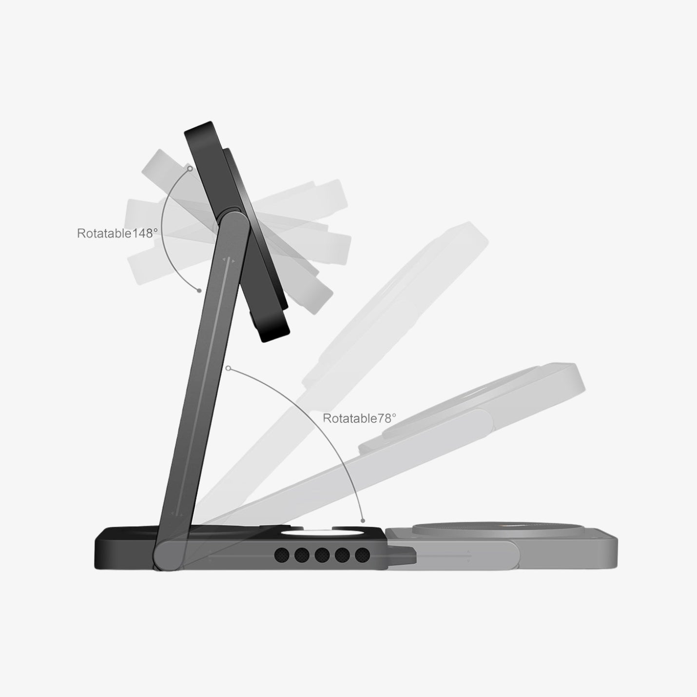 კომპაქტური Folding Wireless Charger Aulumu M01