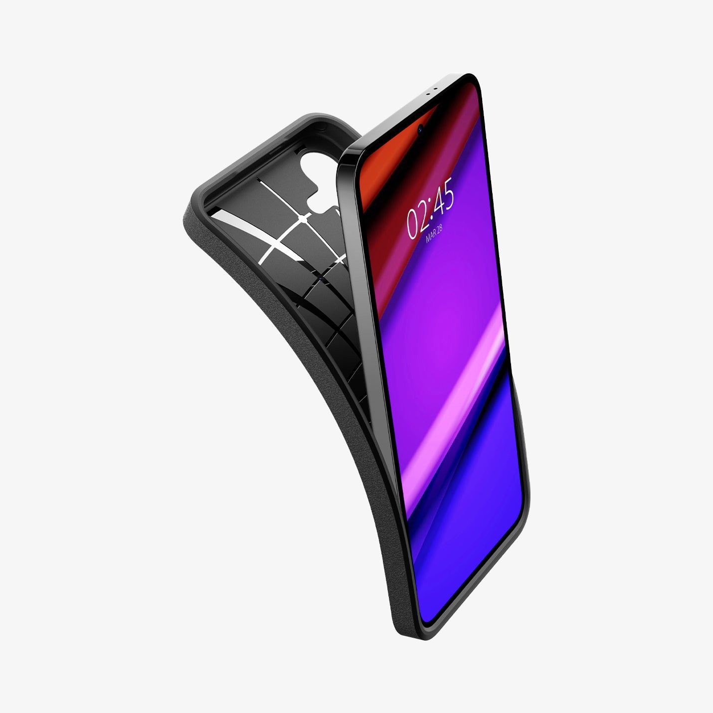 მყარი და საუკეთესო დაცვის ქეისი Spigen Core Armor Galaxy S24-თვის, Galaxy S24 Case შავი