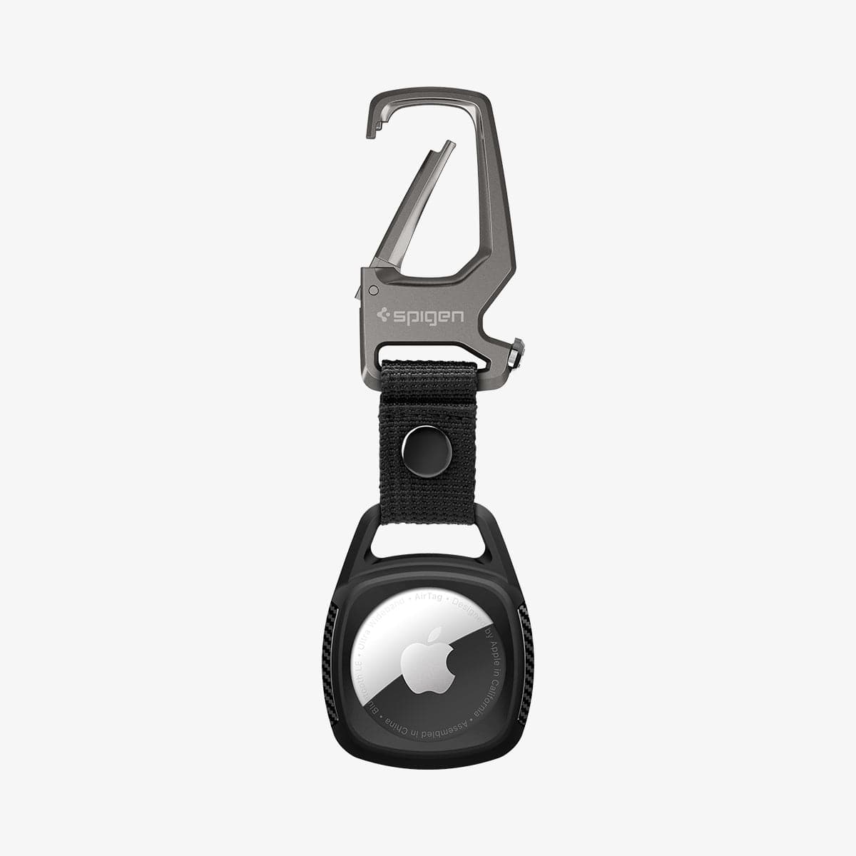 Spigen Rugged Armor AirTag ქეისი პრემიუმ ხარისხით, ბოთლის სახნელით და აირთაგის დაცვისთვის განკუთვნილი ჩასადებით