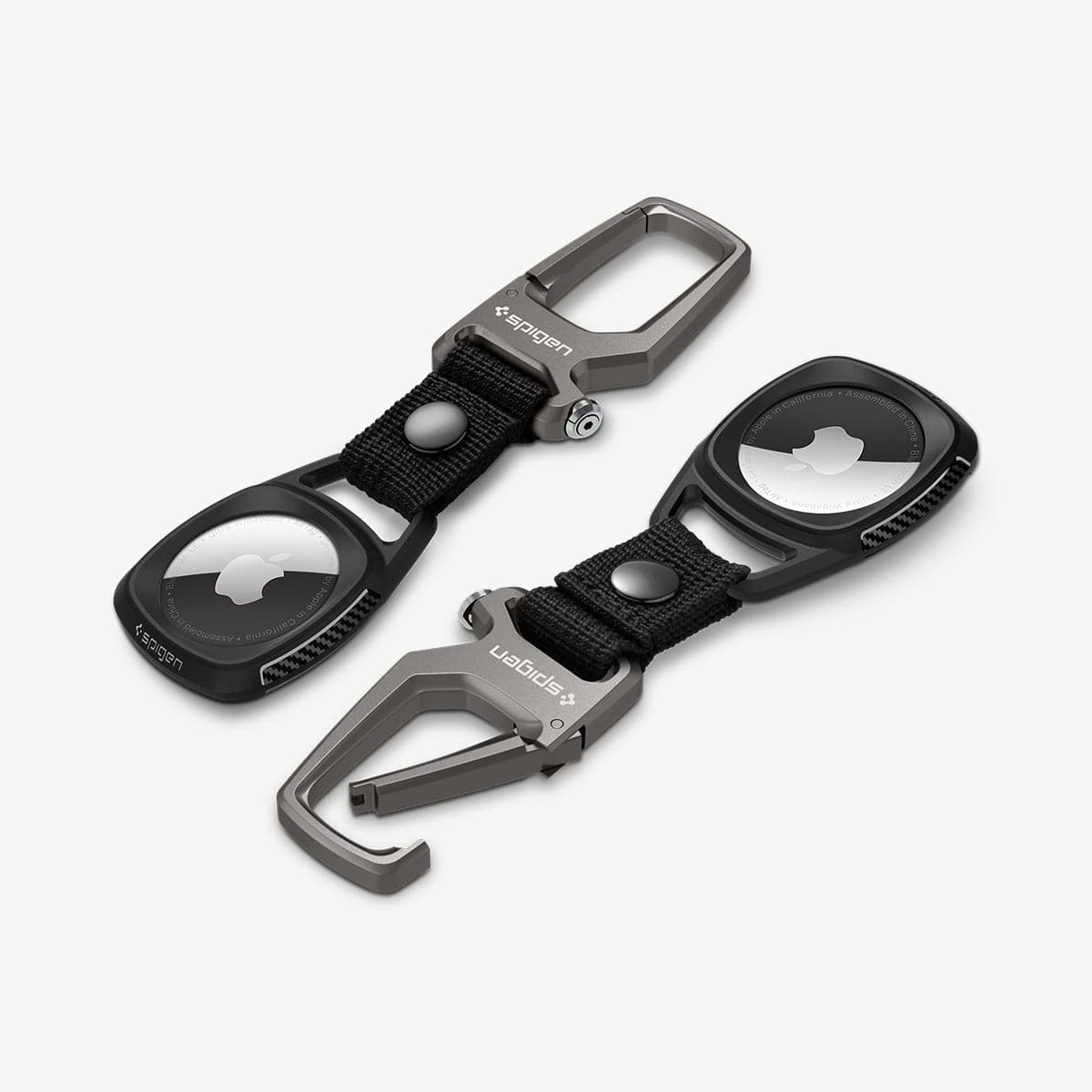 Spigen Rugged Armor AirTag ქეისი პრემიუმ ხარისხით, ბოთლის სახნელით და აირთაგის დაცვისთვის განკუთვნილი ჩასადებით