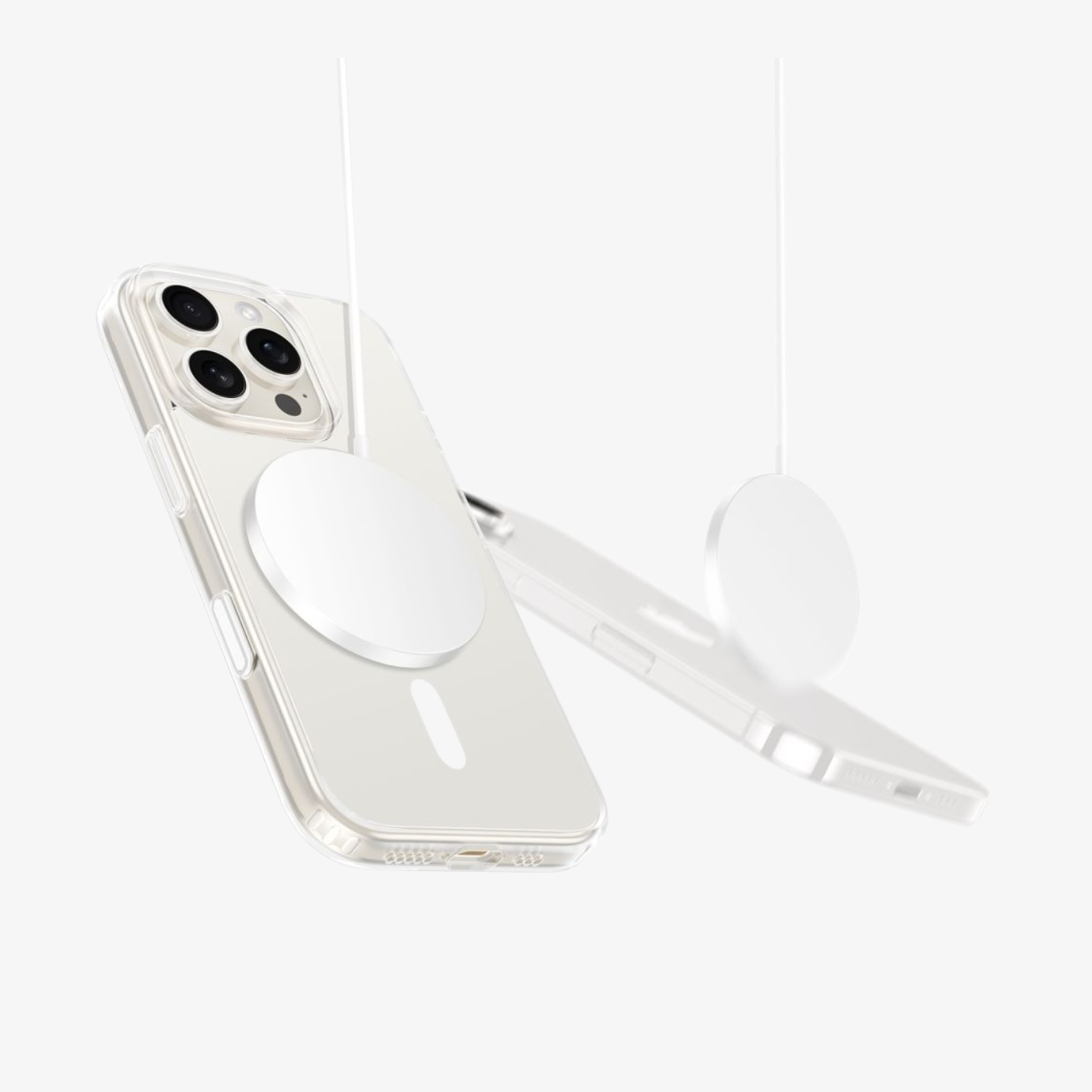 Tech-Protect Flexair Hybrid CC MagSafe გამჭირვალე ქეისი iPhone 16 Pro Max-ისთვის, უსაფრთხო და ელეგანტური ჩასადები Caption Button სენსორით, Magsafe Clear Case