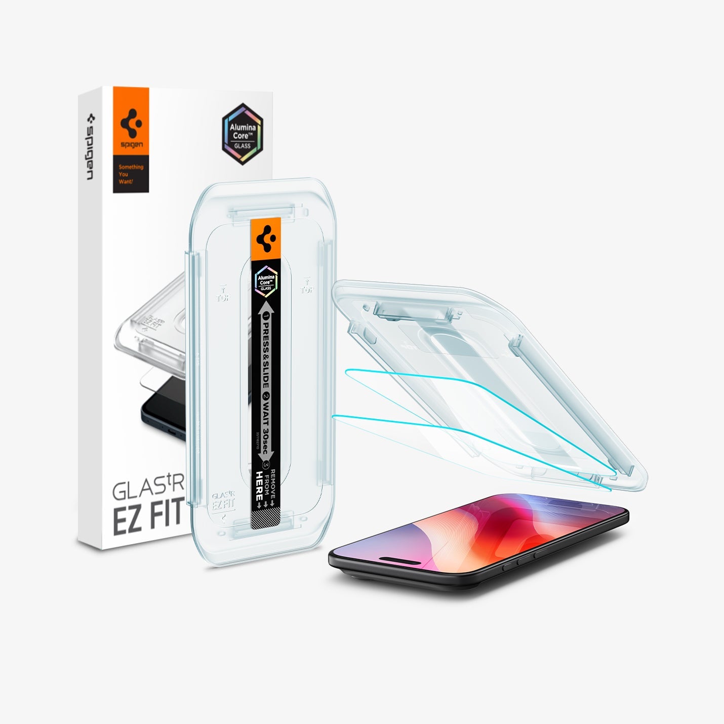 ეკრანის დამცავი Spigen GLAS.tR EZ Fit iPhone 17 Air – პრემიუმ კლასის ბრონი შუშა, შავი კანტების გარეშე, მარტივი ინსტალაციით საქართველოში.