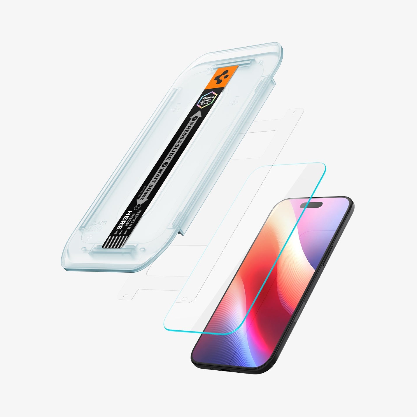 ეკრანის დამცავი Spigen GLAS.tR EZ Fit iPhone 17 Air – პრემიუმ კლასის ბრონი შუშა, შავი კანტების გარეშე, მარტივი ინსტალაციით საქართველოში.