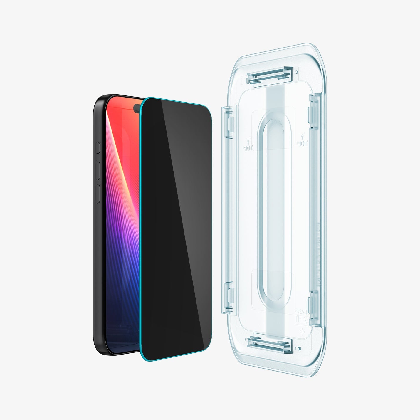 ეკრანის დამცავი Spigen GLAS.tR EZ Fit Privacy iPhone 17 Pro Max – ბრონირებული დამცავი მინა, გვერდიდან რომ არ ჩანს, ინკოგნიტო ეფექტით და სენსორის მხარდაჭერით.