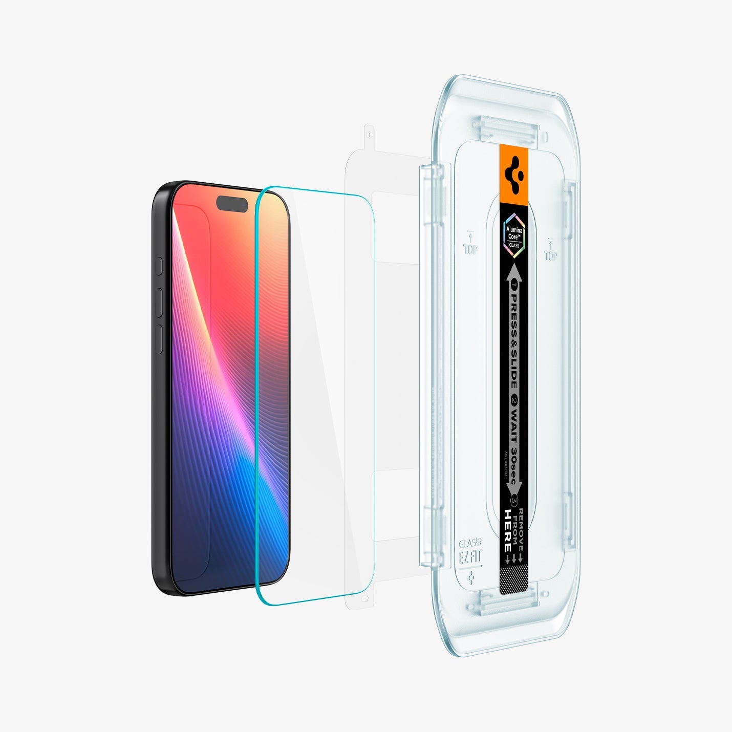 ეკრანის დამცავი Spigen GLAS.tR EZ Fit iPhone 17 Pro Max – პრემიუმ კლასის ბრონი შუშა, შავი კანტების გარეშე, მარტივი ინსტალაციით საქართველოში.