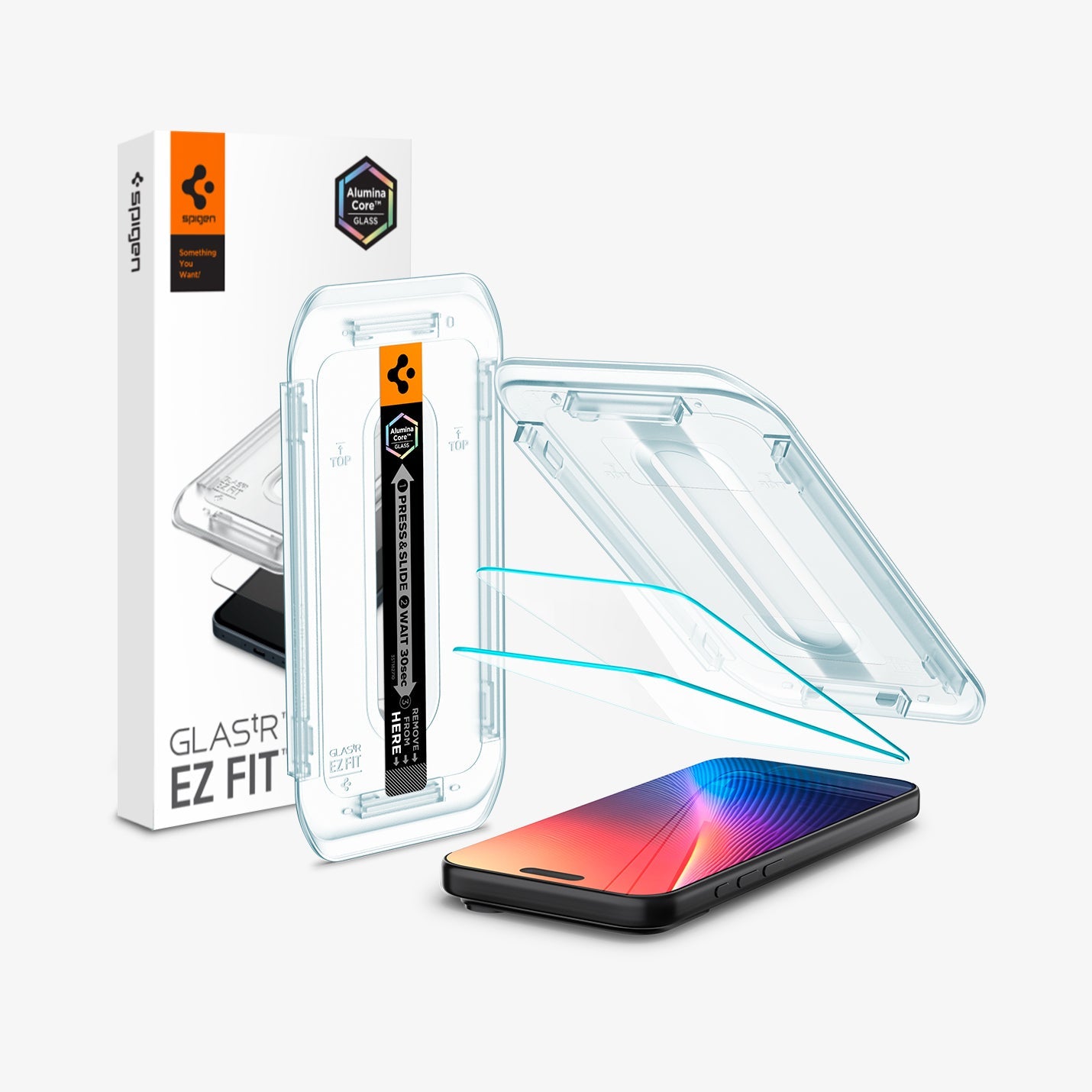 ეკრანის დამცავი Spigen GLAS.tR EZ Fit iPhone 17 Pro Max – პრემიუმ კლასის ბრონი შუშა, შავი კანტების გარეშე, მარტივი ინსტალაციით საქართველოში.