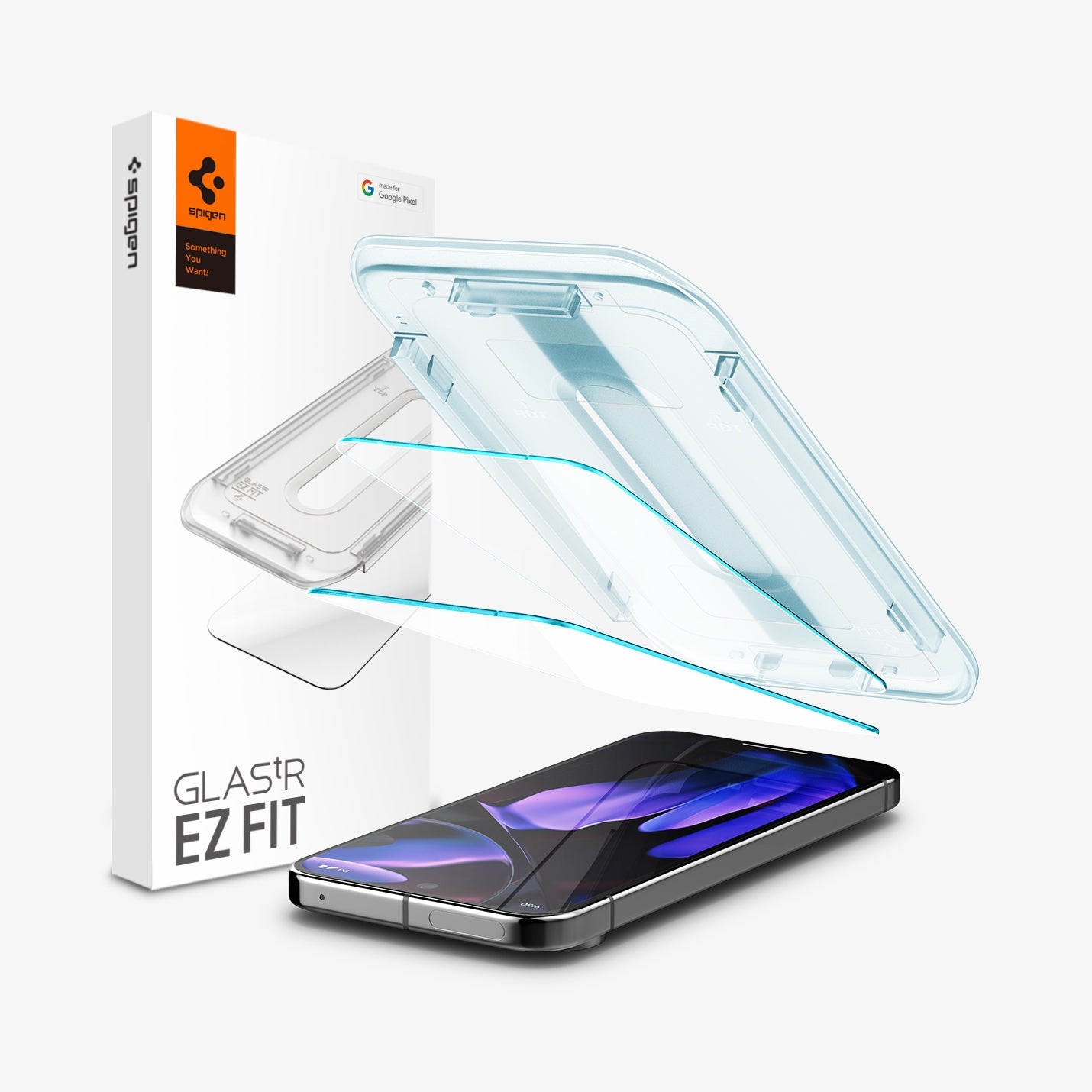 ეკრანის დამცავი Spigen GLAS.tR EZ Fit 1 - Pack Pixel 10 Screen Protector- Dakhli, Best Screen Protector in Tbilisi With FingerPrint