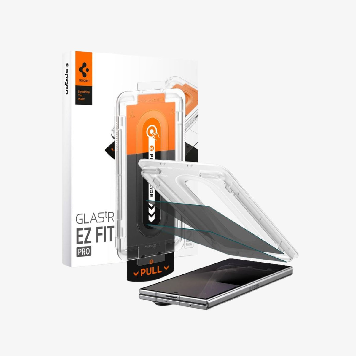Spigen Galaxy Z Fold 8 Ultra Privacy დამცავი შუშა შავი კანტების გარეშე