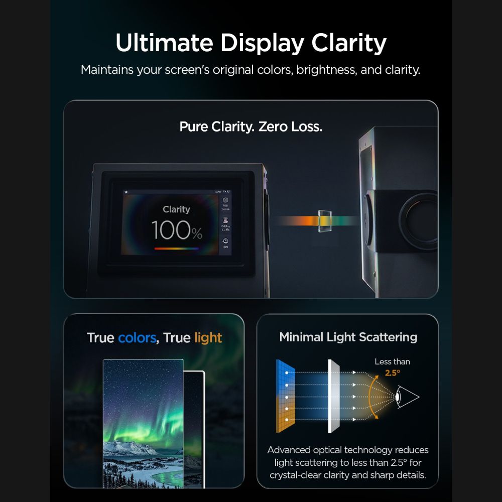 Spigen Galaxy Z Fold 8 Ultra Privacy დამცავი შუშა შავი კანტების გარეშე