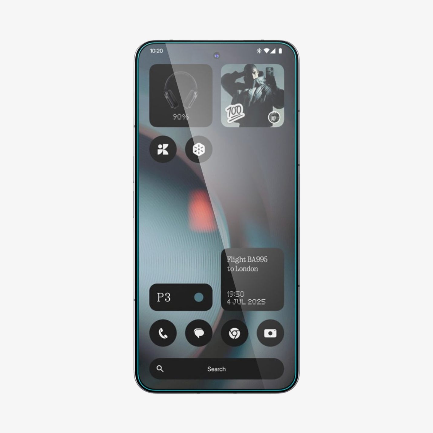 ეკრანის დამცავი Spigen GLAS.tR Slim Nothing Phone 3 – ბრონირებული დამცავი შუშა, შავი კანტების გარეშე, სრულყოფილი თითის ანაბეჭდის სენსორით.