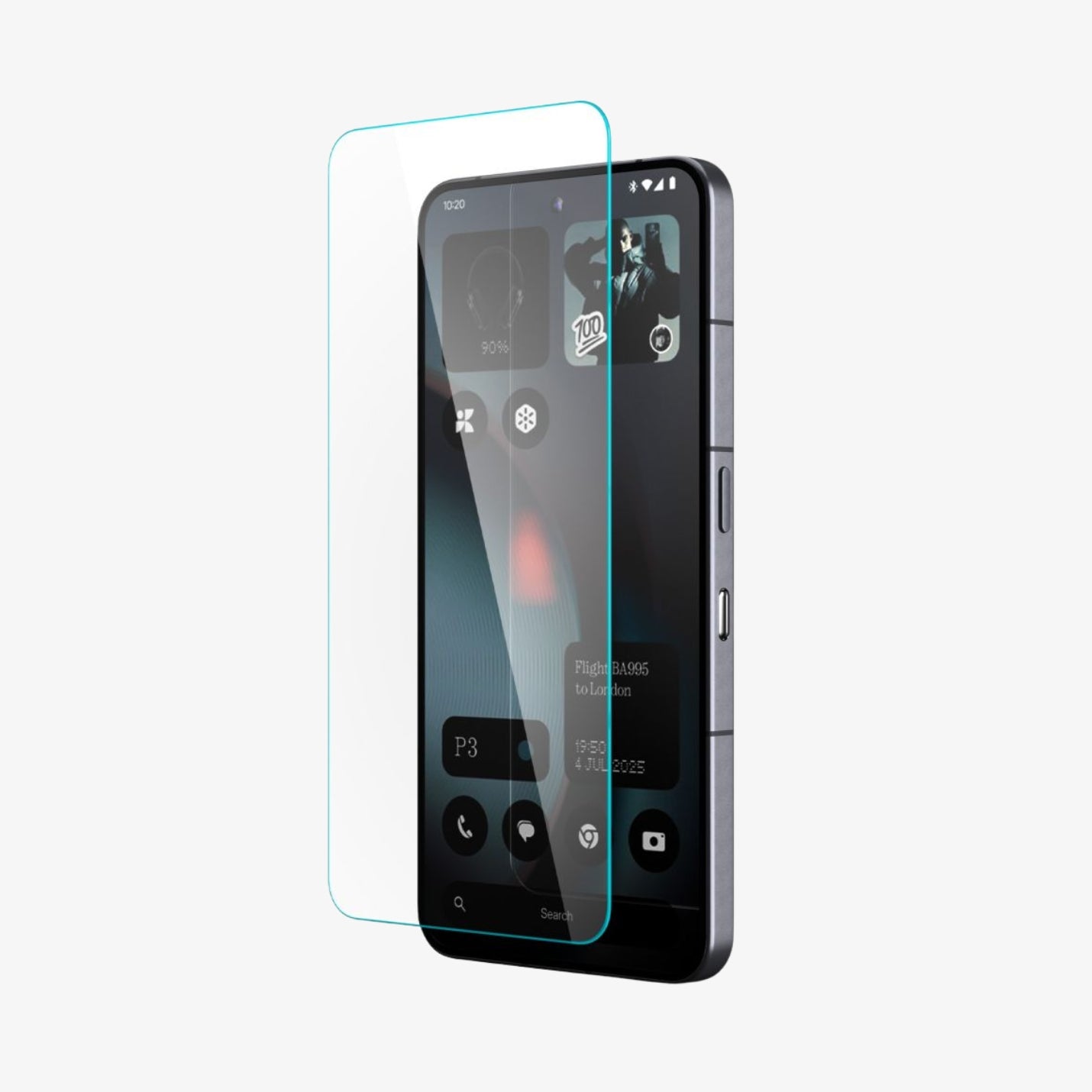 ეკრანის დამცავი Spigen GLAS.tR Slim Nothing Phone 3 – ბრონირებული დამცავი შუშა, შავი კანტების გარეშე, სრულყოფილი თითის ანაბეჭდის სენსორით.