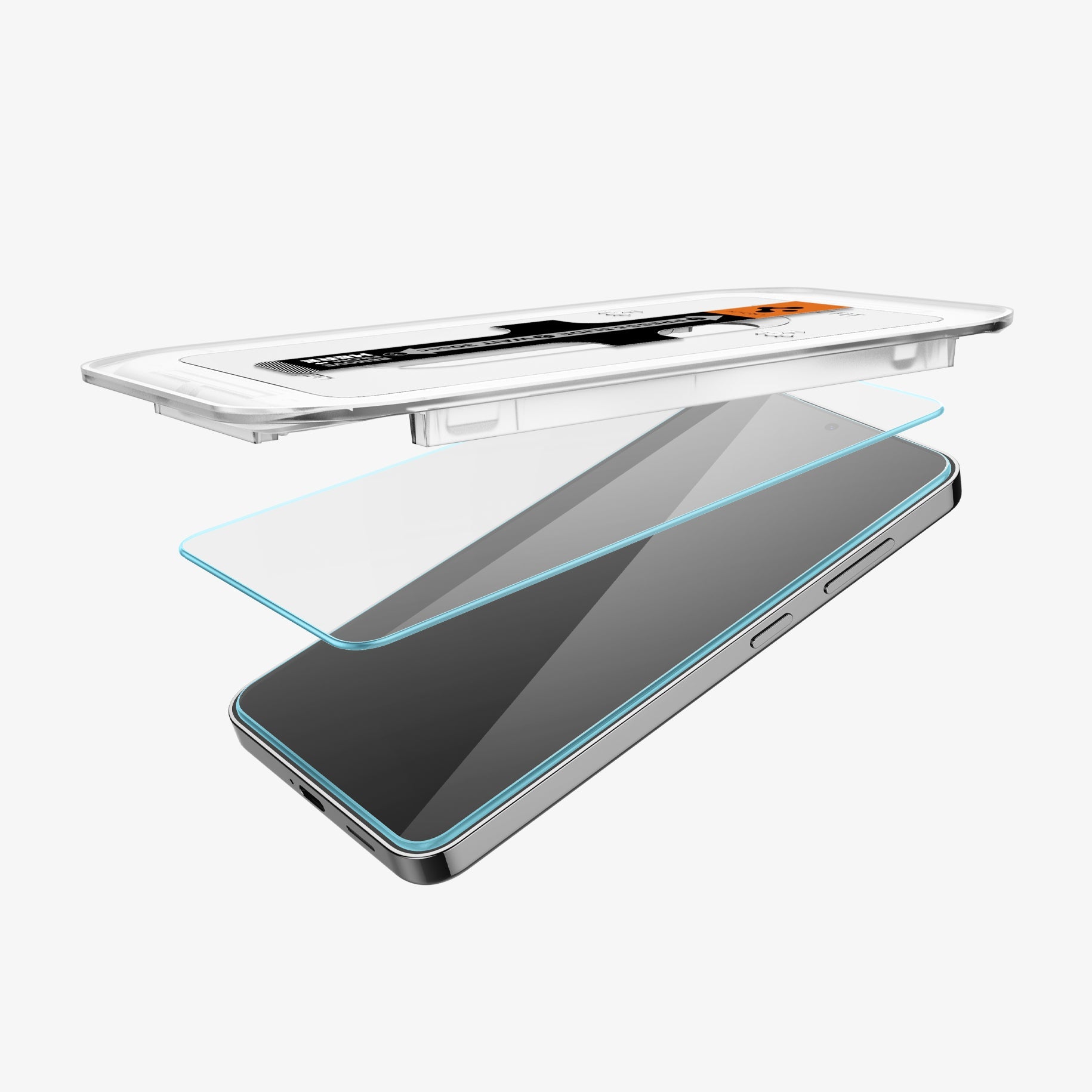 პრემიუმ კლასის Spigen GLAS.tR EZ Fit ეკრანის დამცავი Samsung Galaxy S24-სთვის – ბრონირებული დამცავი შავი კანტების გარეშე, საუკეთესო ხარისხის Spigen-ის აქსესუარებში.