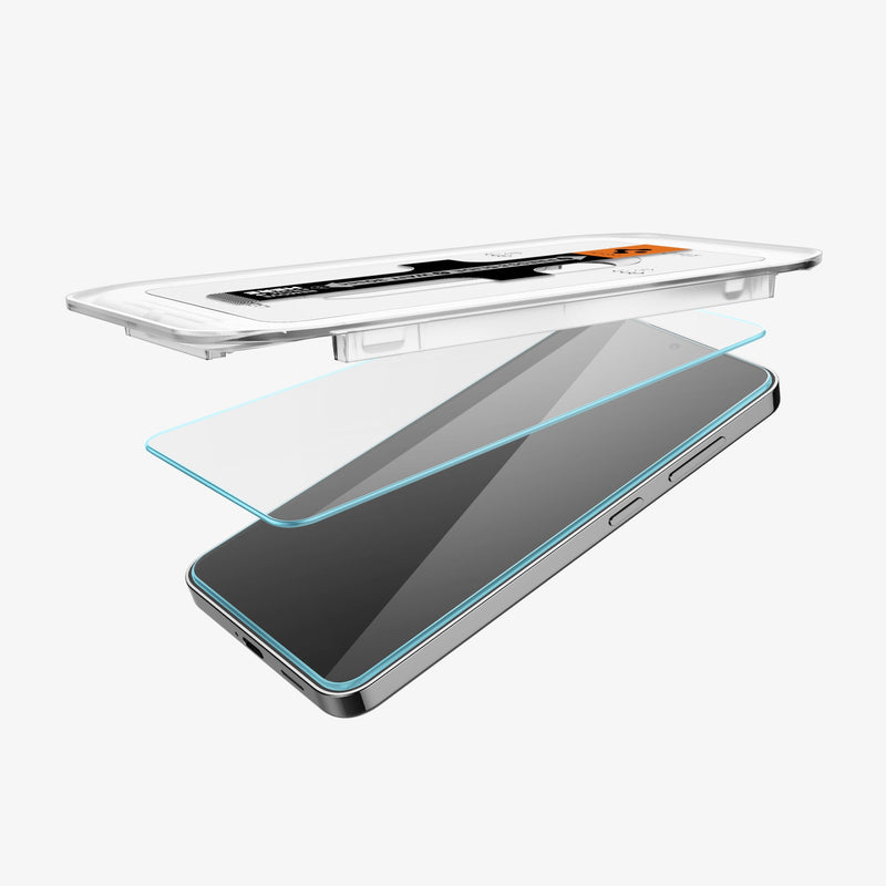 პრემიუმ კლასის Spigen GLAS.tR EZ Fit ეკრანის დამცავი Samsung Galaxy S24-სთვის – ბრონირებული დამცავი შავი კანტების გარეშე, საუკეთესო ხარისხის Spigen-ის აქსესუარებში.