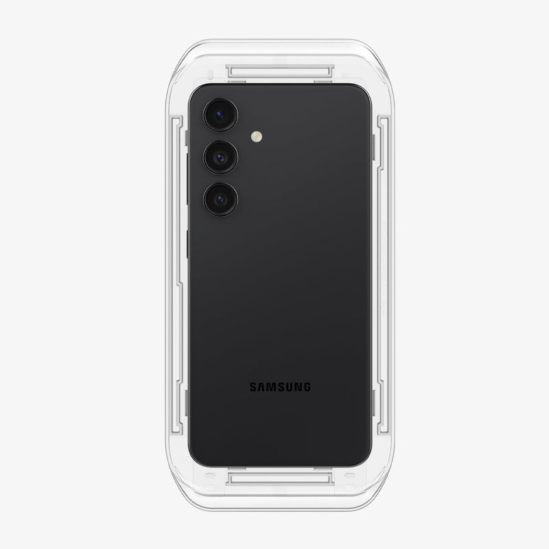 პრემიუმ კლასის Spigen GLAS.tR EZ Fit ეკრანის დამცავი Samsung Galaxy S24-სთვის – ბრონირებული დამცავი შავი კანტების გარეშე, საუკეთესო ხარისხის Spigen-ის აქსესუარებში.