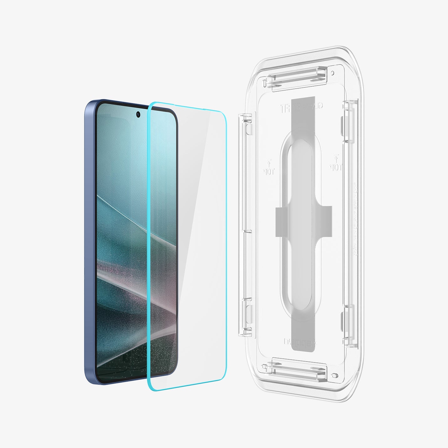 პრემიუმ კლასის Spigen GLAS.tR EZ Fit ეკრანის დამცავი Samsung Galaxy S25 Plus-სთვის – ბრონირებული დამცავი შავი კანტების გარეშე, საუკეთესო ხარისხის Spigen-ის აქსესუარებში.