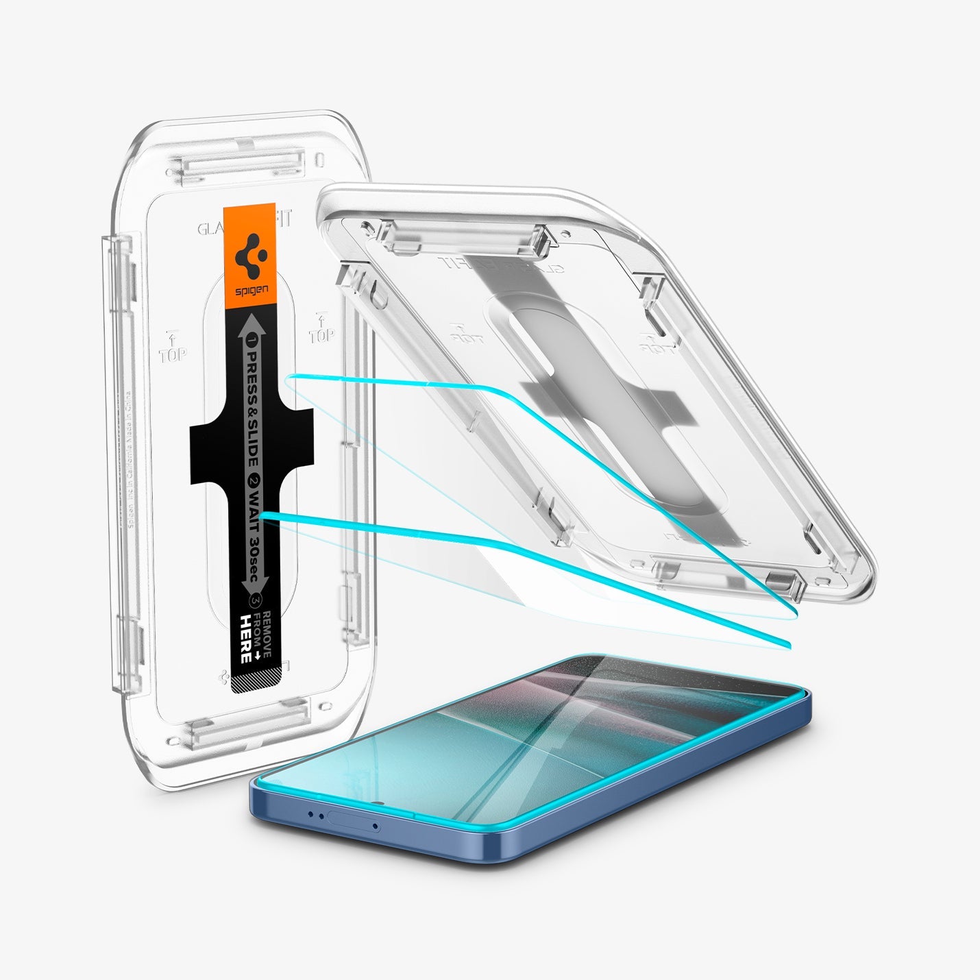 პრემიუმ კლასის Spigen GLAS.tR EZ Fit ეკრანის დამცავი Samsung Galaxy S25 Plus-სთვის – ბრონირებული დამცავი შავი კანტების გარეშე, საუკეთესო ხარისხის Spigen-ის აქსესუარებში.