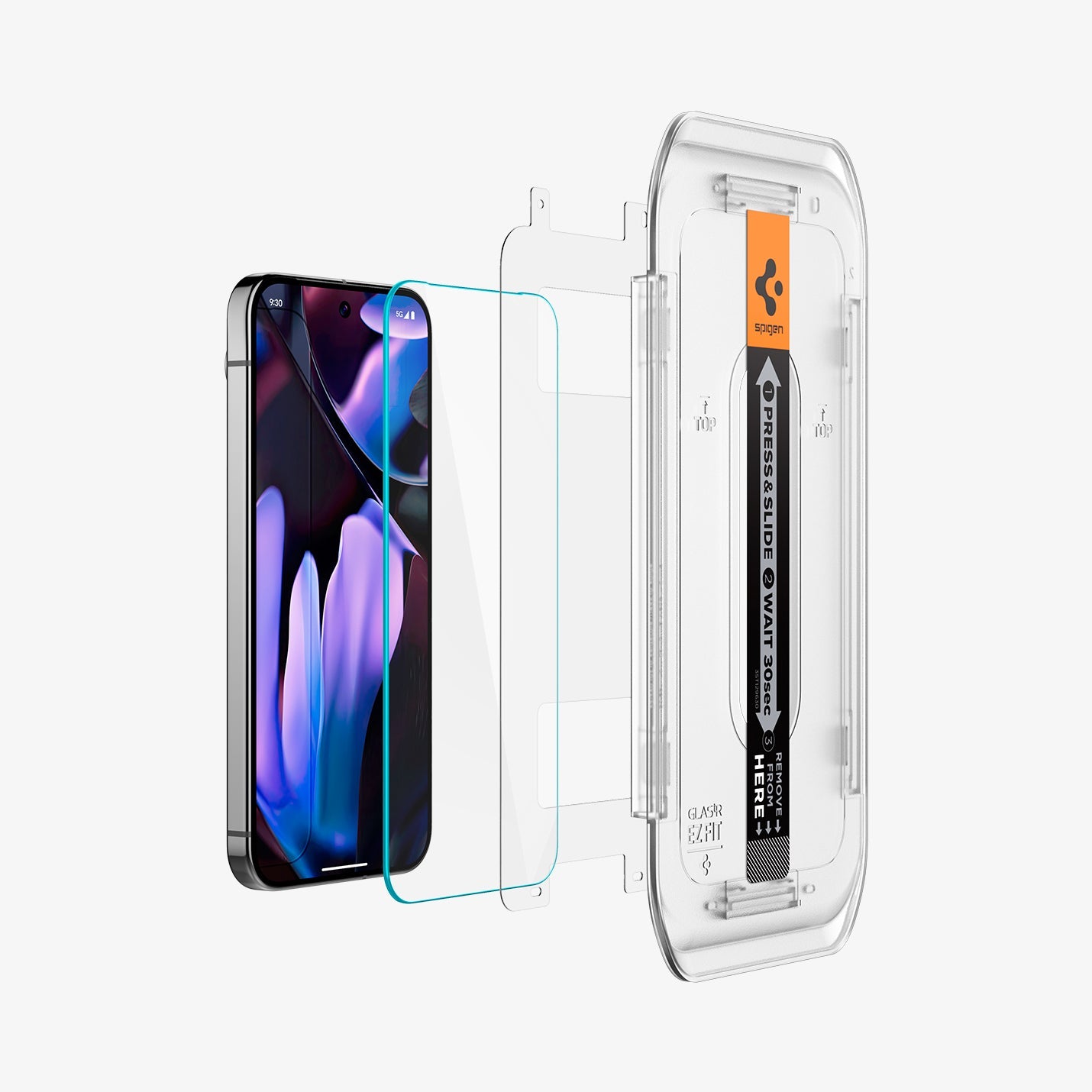 ეკრანის დამცავი Spigen GLAS.tR EZ Fit 1 - Pack Pixel 9 Pro XL Screen Protector- Dakhli, Best Screen Protector in Tbilisi With FingerPrint