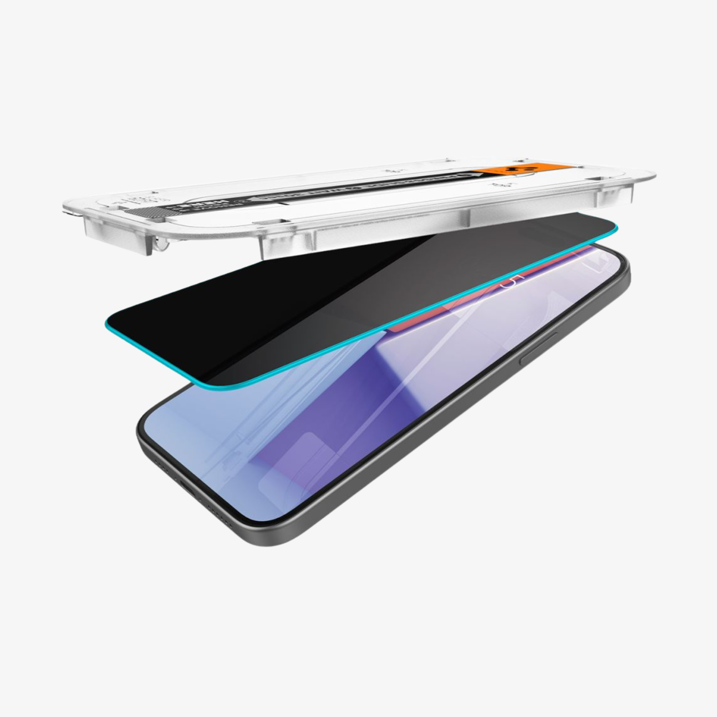 Spigen GLAS.tR EZ Fit iPhone 15 Plus ეკრანის ბრონი - პრემიუმ კლასის ბრონირებული დამცავი თქვენი სმარტფონისთვის, Spigen GLAS.tR EZ Fit iPhone 15 Plus Screen Protector - premium tempered glass for your smartphone