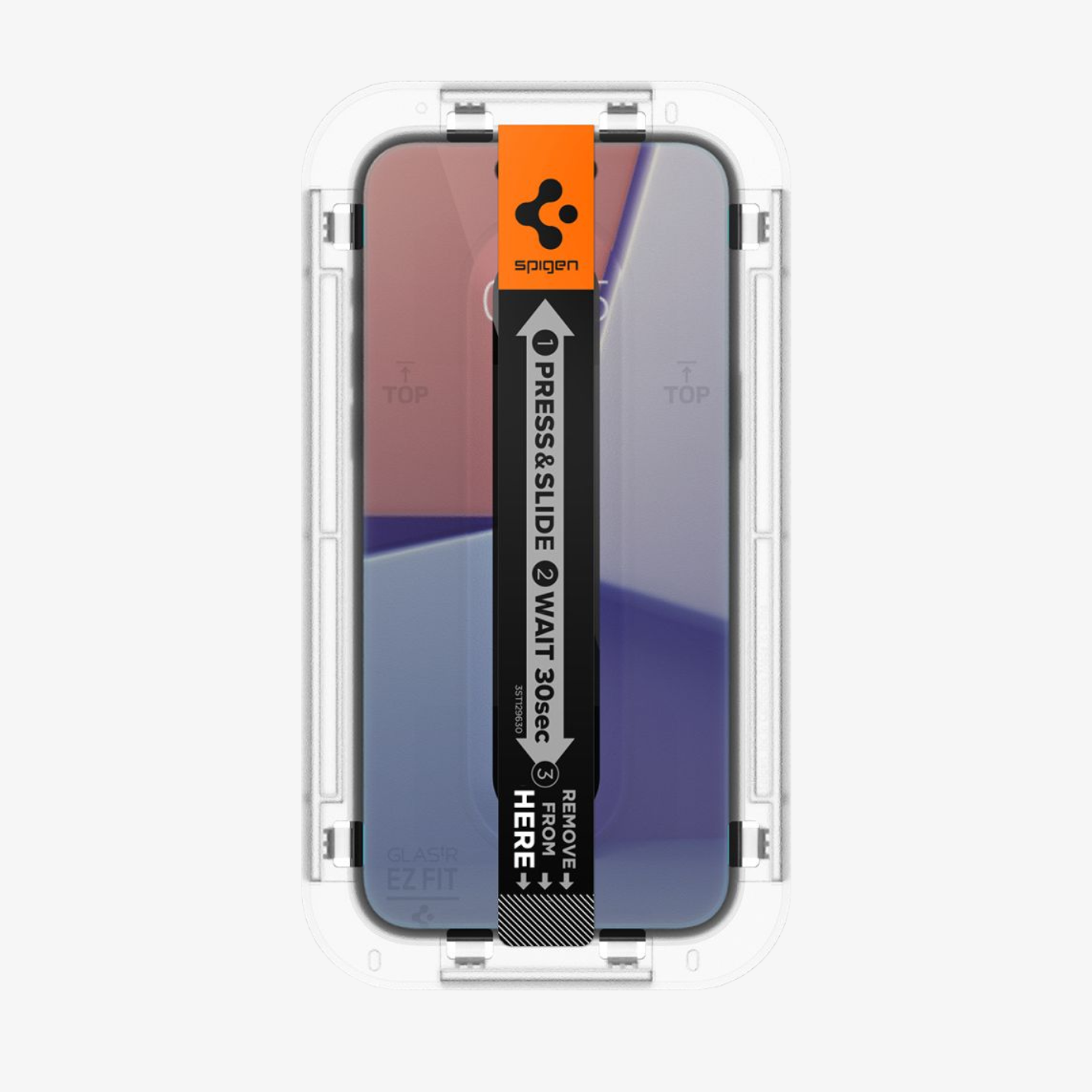 Spigen GLAS.tR EZ Fit iPhone 15 Plus ეკრანის ბრონი - პრემიუმ კლასის ბრონირებული დამცავი თქვენი სმარტფონისთვის, Spigen GLAS.tR EZ Fit iPhone 15 Plus Screen Protector - premium tempered glass for your smartphone