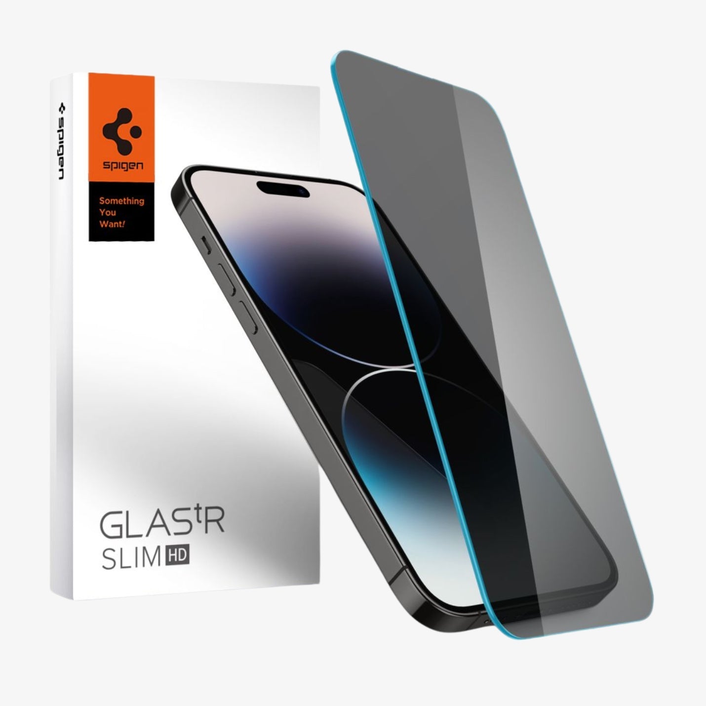 ეკრანის დამცავი Spigen GLAS.tR Slim | Privacy iPhone 14 Pro - Dakhli