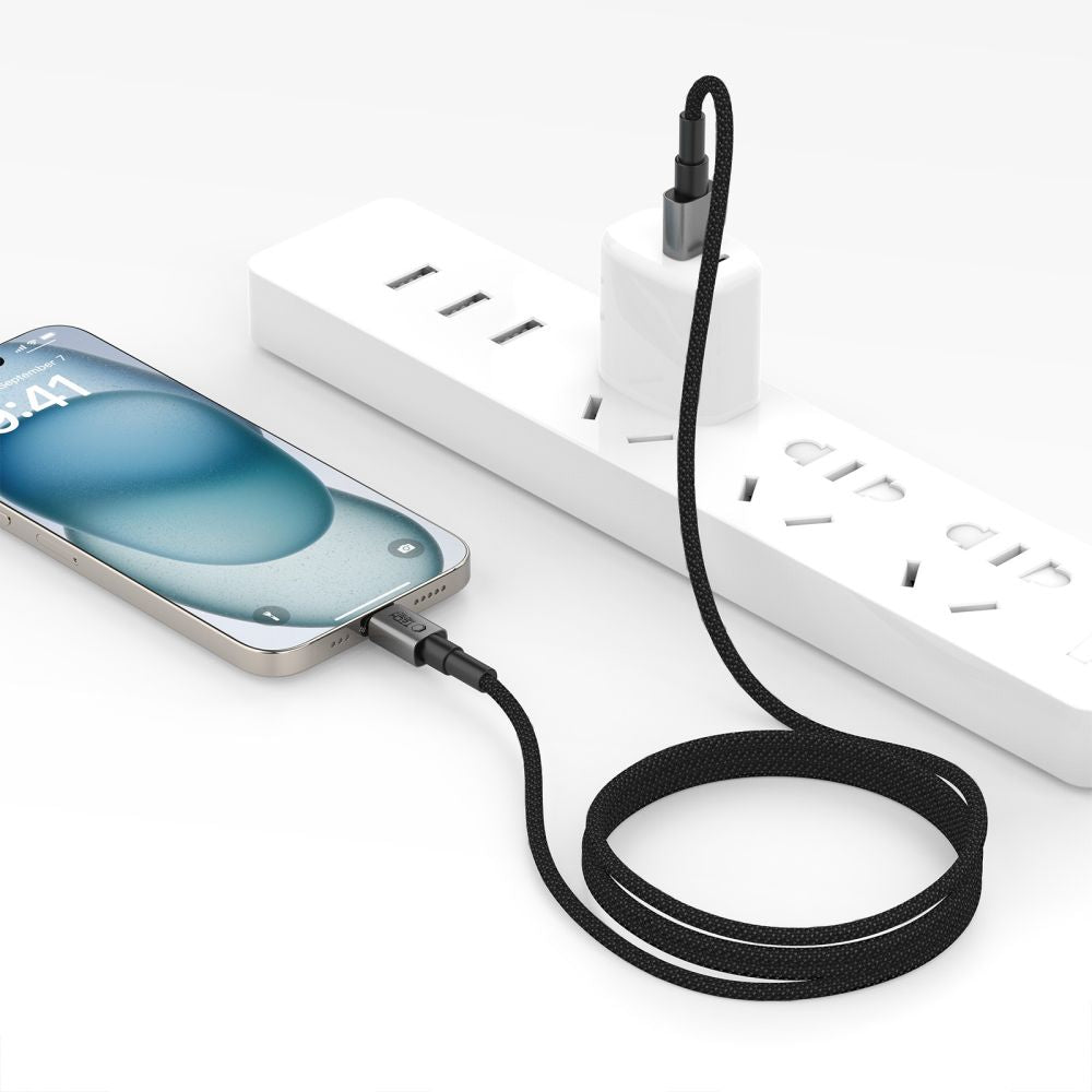 Tech-Protect Ultraboost DNA USB to Lightning 1 მეტრი კაბელი — სწრაფი დატენვის უესბე კაბელი 15W / 3A სიმძლავრით.