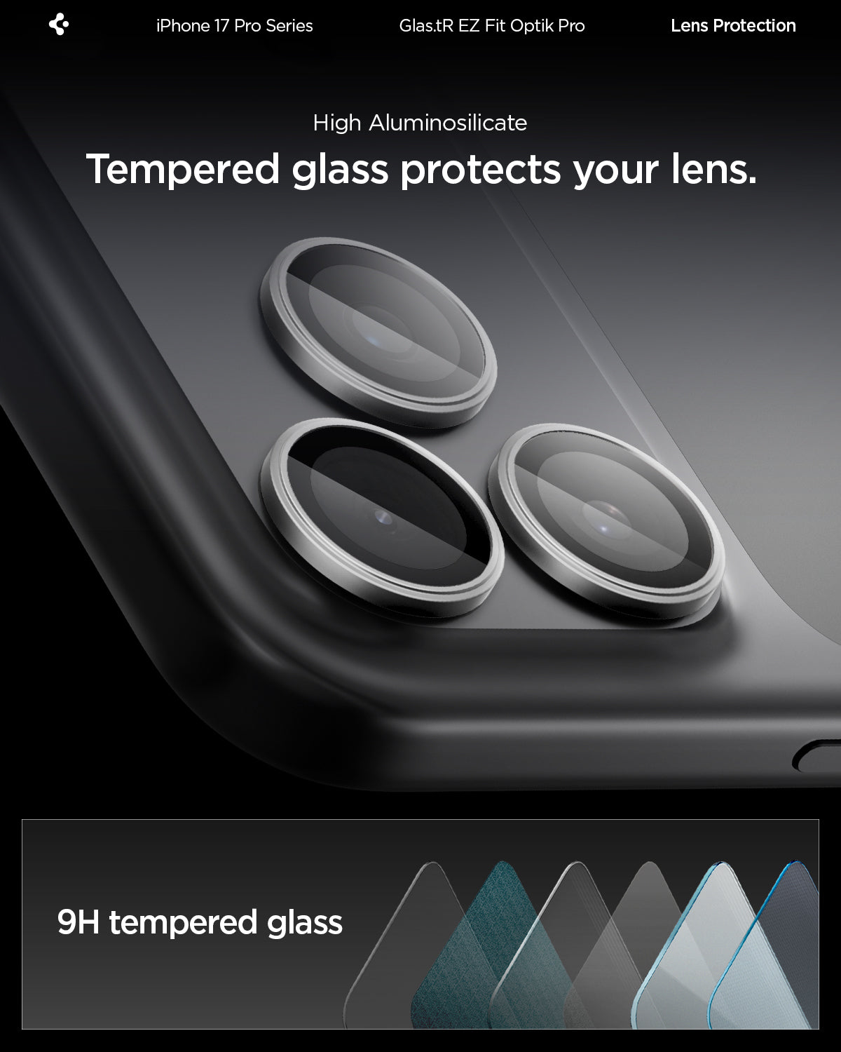 კამერის დამცავი Spigen Optik Pro EZ Fit iPhone 17 Pro Max - Dakhli, Camera Protector, Lens Protector, აიფონის კამერის დამცავები, iPhone 17 Pro Max აქსესუარები, in Georgia, in Tbilisi, iPhone 17 Pro Max ტელეფონის კამერის დამცავი, აიფონის 17 პრო მაქსის კამერის დამცავები, iPhone 17 Pro Max kameris damcavebi, კამერის ბრონები, ლინზების დამცავები თბილისში, in Batumi