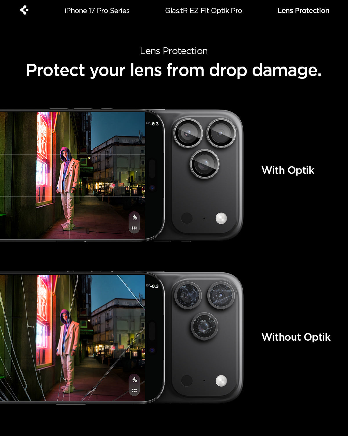 კამერის დამცავი Spigen Optik Pro EZ Fit iPhone 17 Pro Max - Dakhli, Camera Protector, Lens Protector, აიფონის კამერის დამცავები, iPhone 17 Pro Max აქსესუარები, in Georgia, in Tbilisi, iPhone 17 Pro Max ტელეფონის კამერის დამცავი, აიფონის 17 პრო მაქსის კამერის დამცავები, iPhone 17 Pro Max kameris damcavebi, კამერის ბრონები, ლინზების დამცავები თბილისში, in Batumi