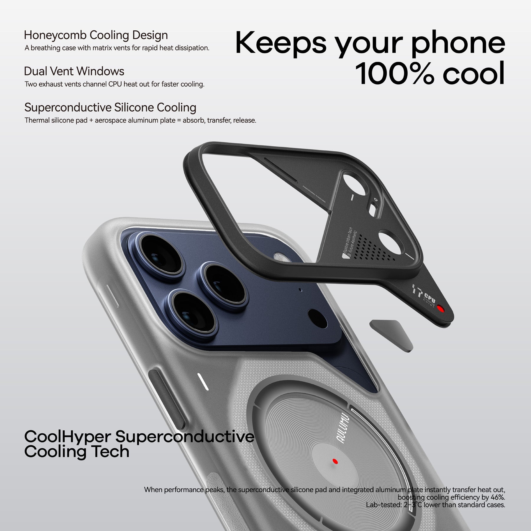 თხელი MagSafe ქეისი Aulumu iPhone 17 Pro Glow დიზაინით