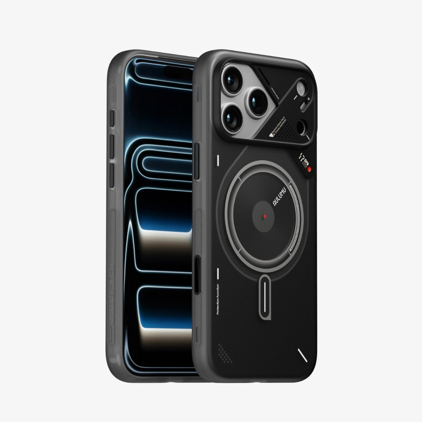 Aulumu ქეისი iPhone 17 Pro Max ფოსფორით და მაგსეიფით