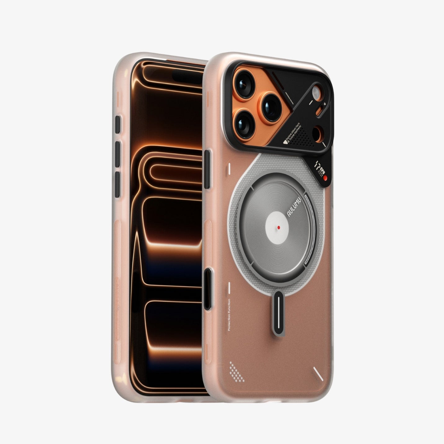 ფოსფორის ეფექტის მქონე ჩასადები Aulumu iPhone 17 Pro Max-ისთვის