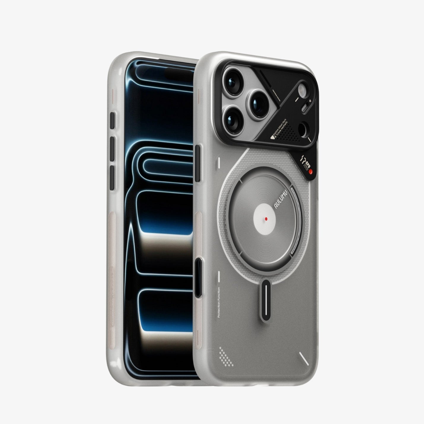 Aulumu ქეისი iPhone 17 Pro Max ფოსფორით და მაგსეიფით