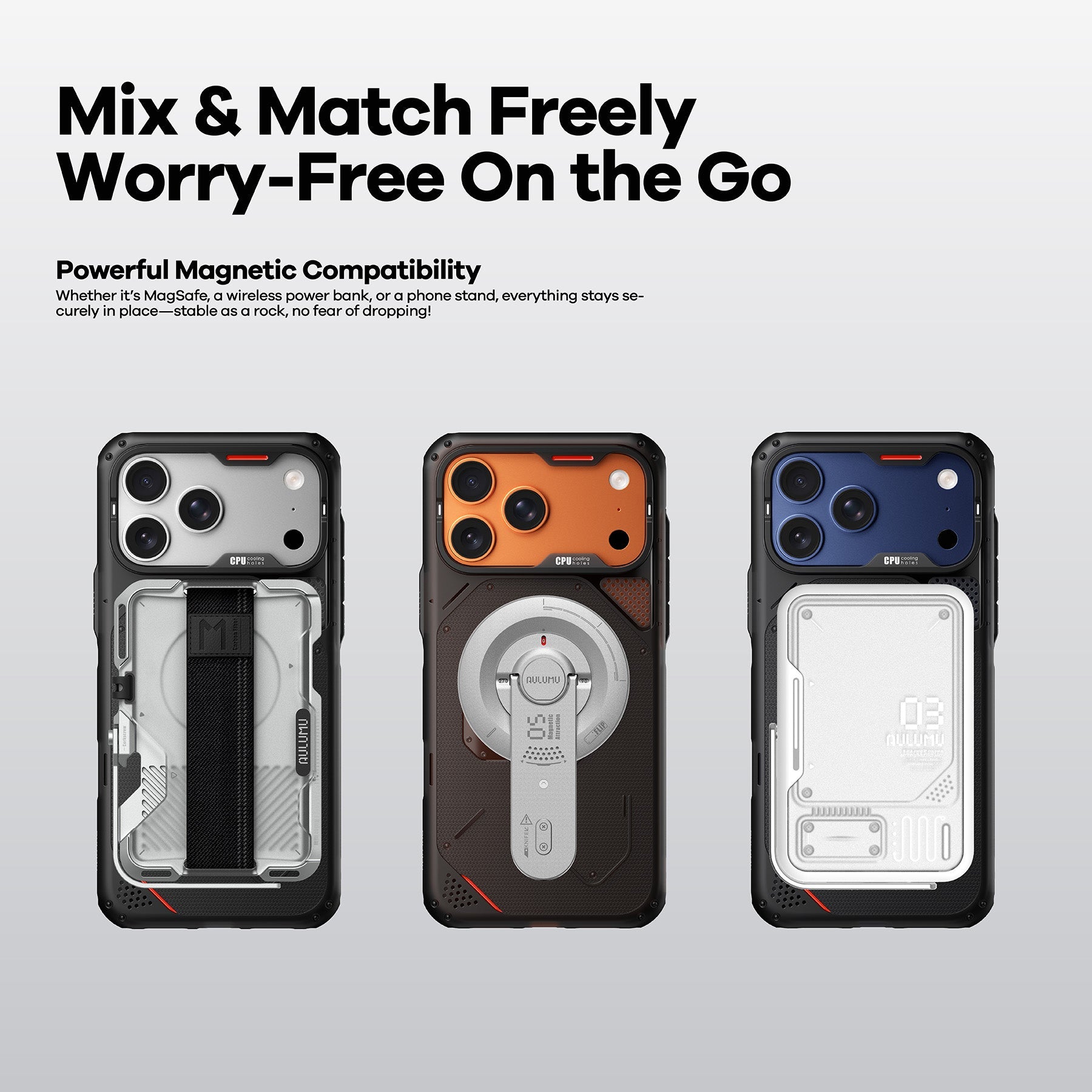 MagSafe თავსებადი Rugged ქეისი Aulumu iPhone 17 Pro Case