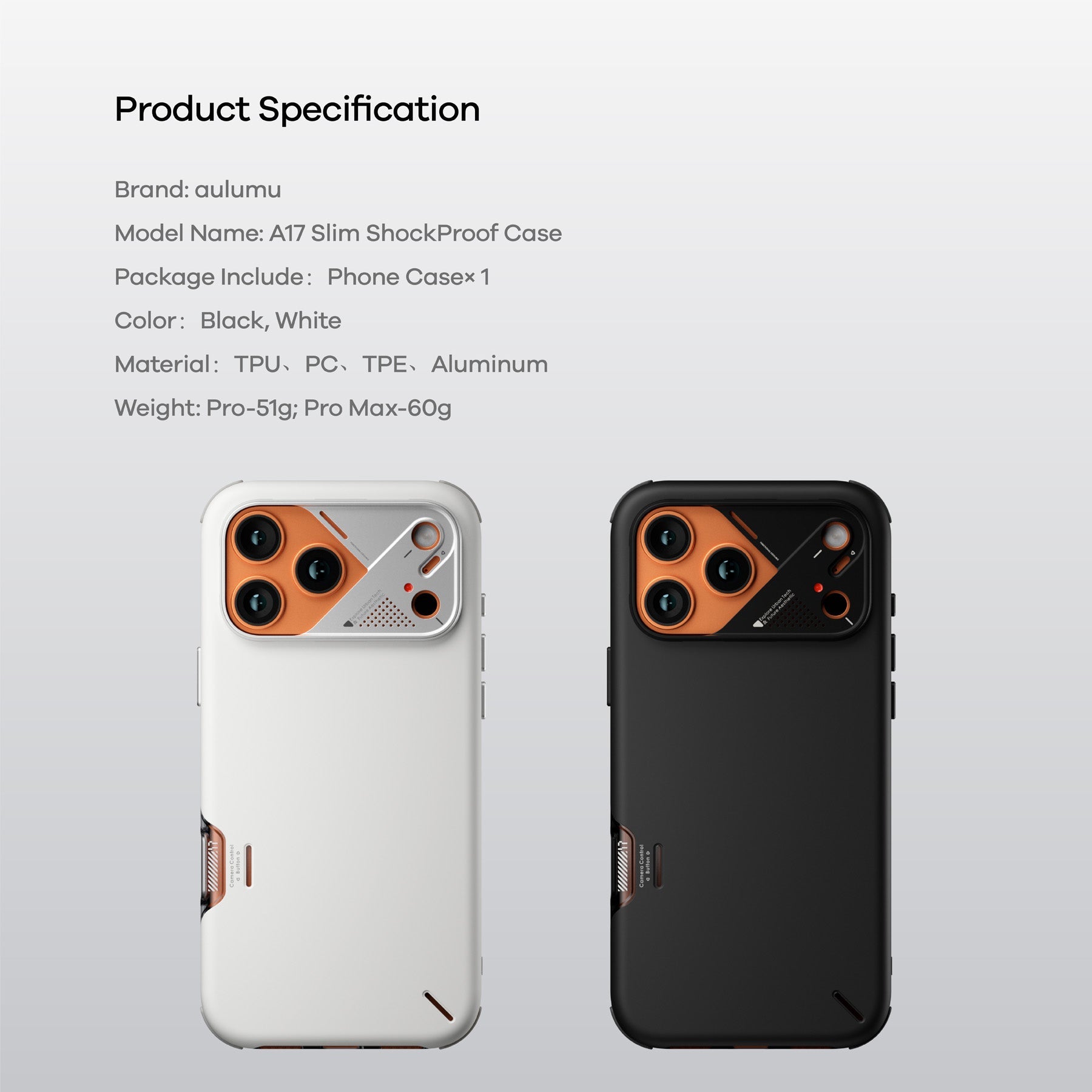 პრემიუმ MagSafe ქეისი Aulumu iPhone 17 Pro სასიამოვნო შეხების მასალით