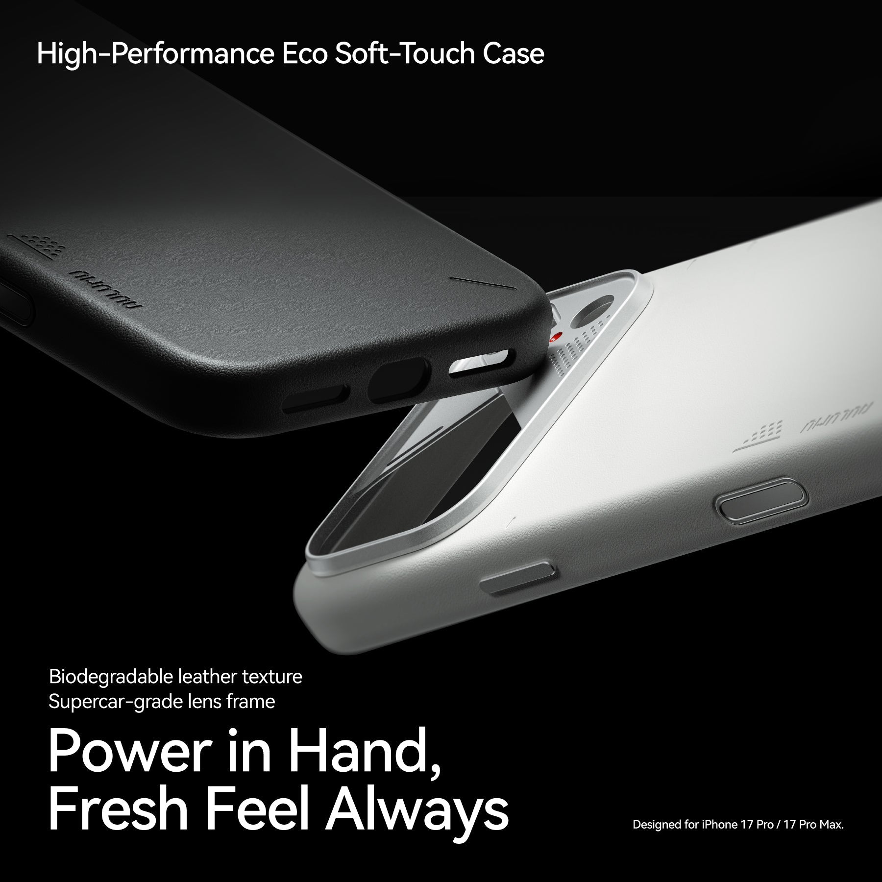 Aulumu ქეისი iPhone 17 Pro Max ვეგანური ტყავით და მაგსეიფით