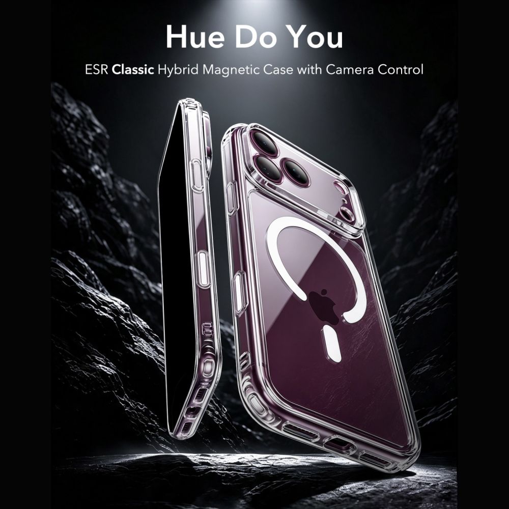 ESR Classic Hybrid ქეისი iPhone 18 Pro ეკრანის დამცავი შუშით საჩუქრად