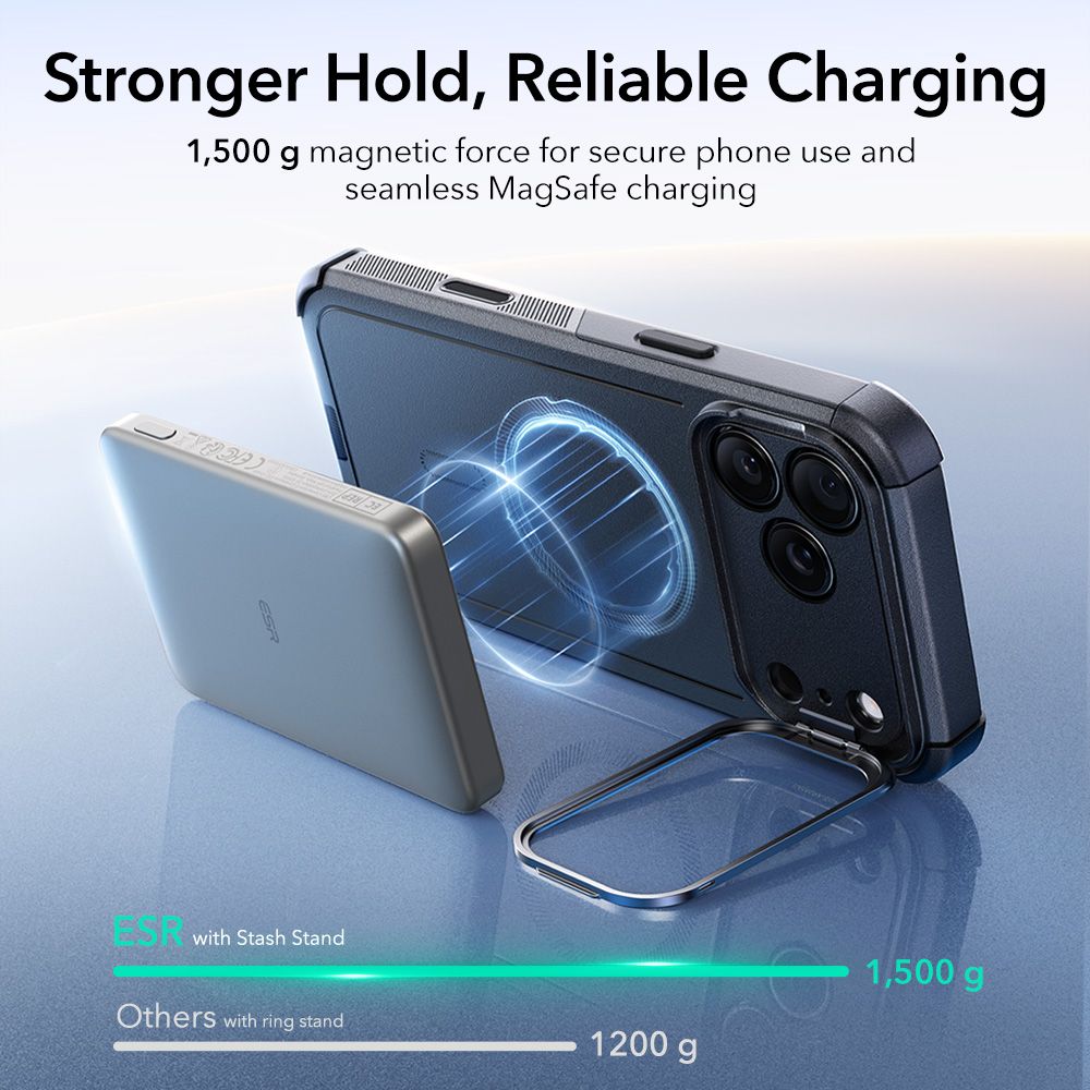 ქეისი ESR Cyber KickStand MagSafe iPhone 17 Pro Max – პრემიუმ კლასი ჩასადები, კომფორტული გამოყენება და დაცვა მაგსეიფი სისტემით.