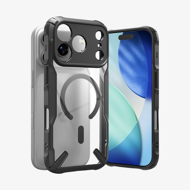 ქეისი Ringke Fusion MagSafe iPhone 17 Pro Max – ბრუტალური ვიზუალის პრემიუმ კლასის ქეისი, გამჭვირვალე და მატოვი პოლიკარბონატის მასალით და მაგსეიფი მხარდაჭერით.