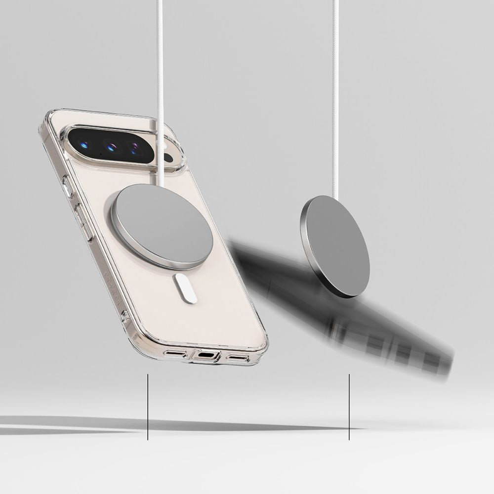 გამჭირვალე მაგსეიფიანი ქეისი Ringke Fusion Magnetic MagSafe Pixel 10 Case მოდელისათვის, ჩასადები Google Pixel 10 მგამჭირვალე