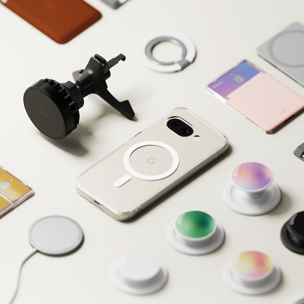 Ringke Fusion MagSafe Pixel 9a Case – პრემიუმ კლასი გამჭირვალე ქეისი (keisi), დამზადებული მტკიცე პოლიკარბონატის მასალისგან ჩასადები დიზაინით.